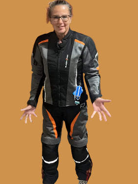 Trail of Flames Suit 2 pc Premium Textile Lady Rider Motorcyclist Suit   Cordura 600D Fabric Nylon Mesh Custom Order