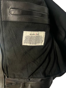 Black Premium Leather Jacket with Tan Leather Accents, Upper Vents, zip out liner with Level 2 Guards