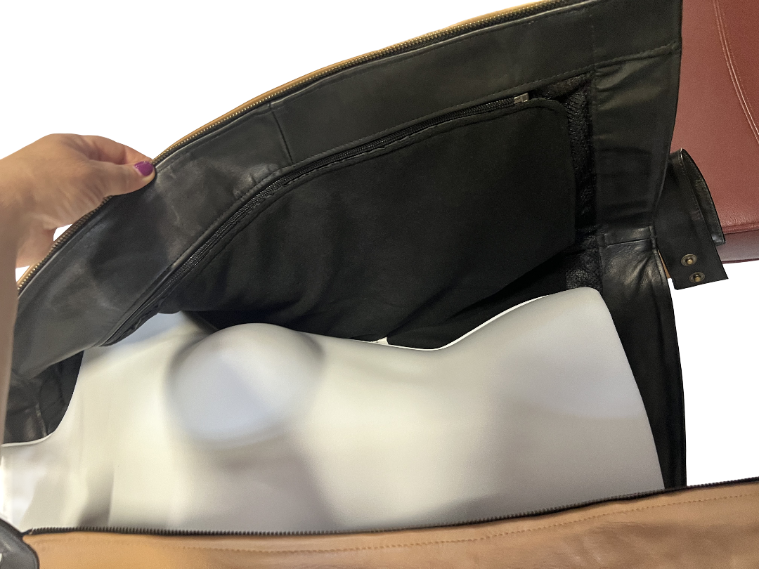 Black Premium Leather Jacket with Tan Leather Accents, Upper Vents, zip out liner with Level 2 Guards