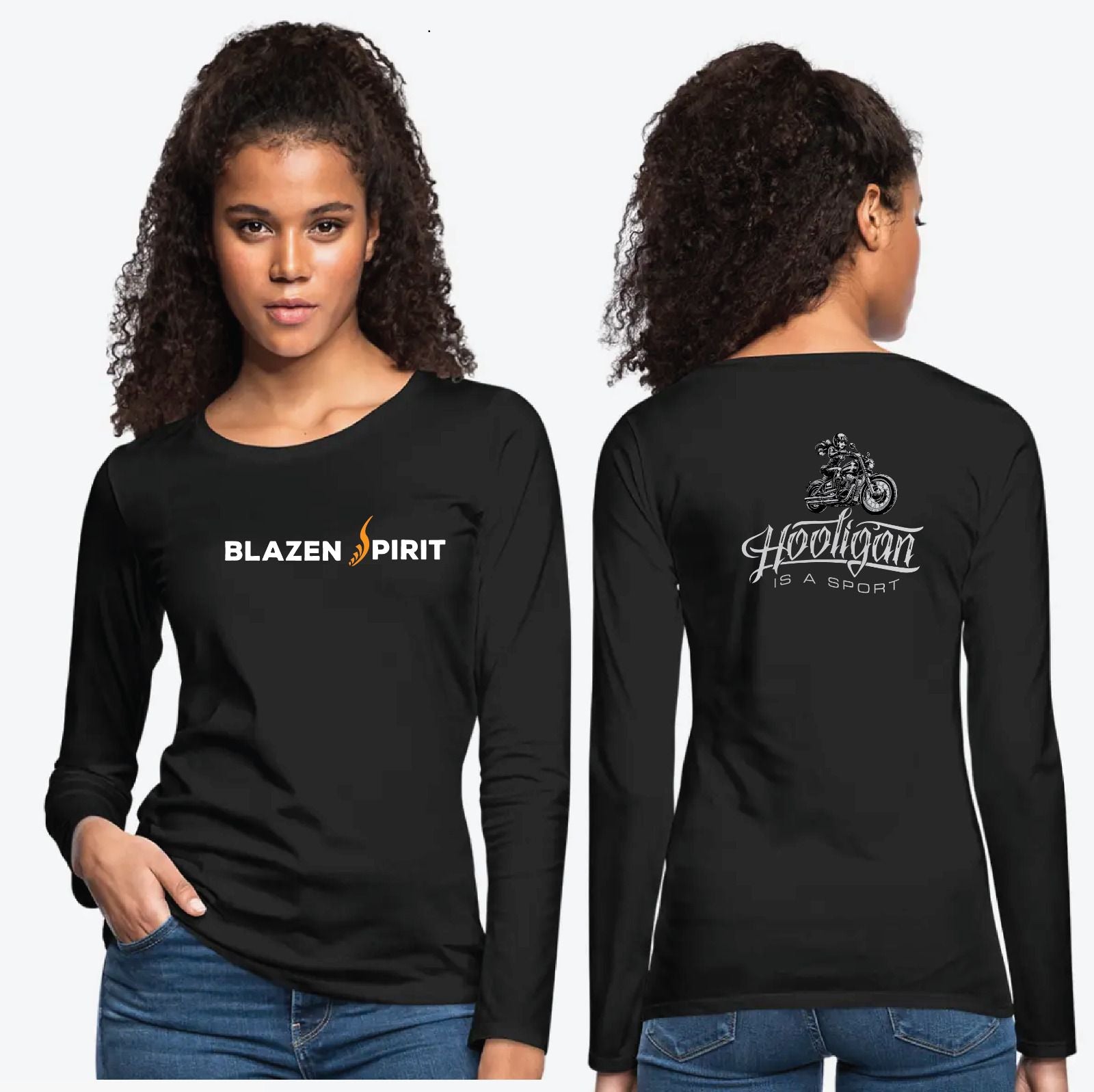 Blazen Spirit Signature Long Sleeve T-Shirt Black Gold Brand Hooligan