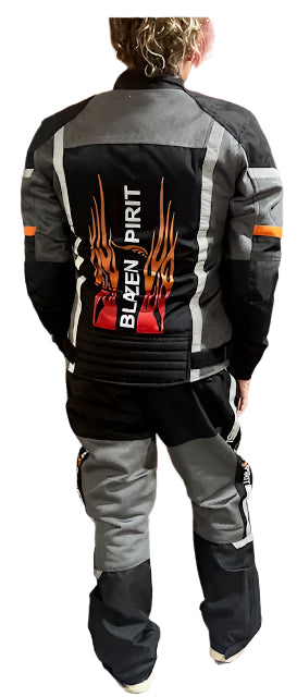 Trail of Flames Suit 2 pc Premium Textile Lady Rider Motorcyclist Suit   Cordura 600D Fabric Nylon Mesh Custom Order