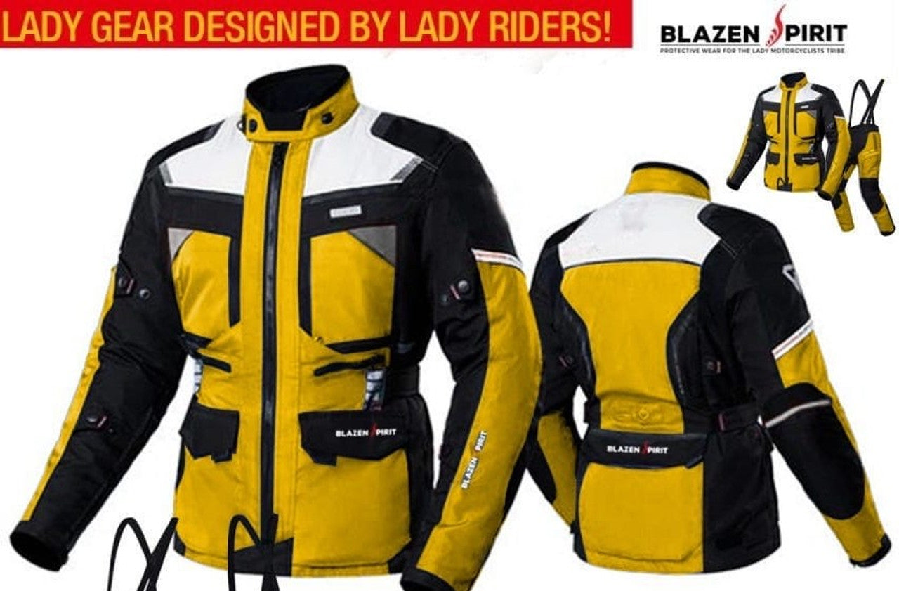 "Adventurer" Riding Over- Jacket Ocean Blue, White or Yellow (Or Custom)All Season Cordura Textile Suit