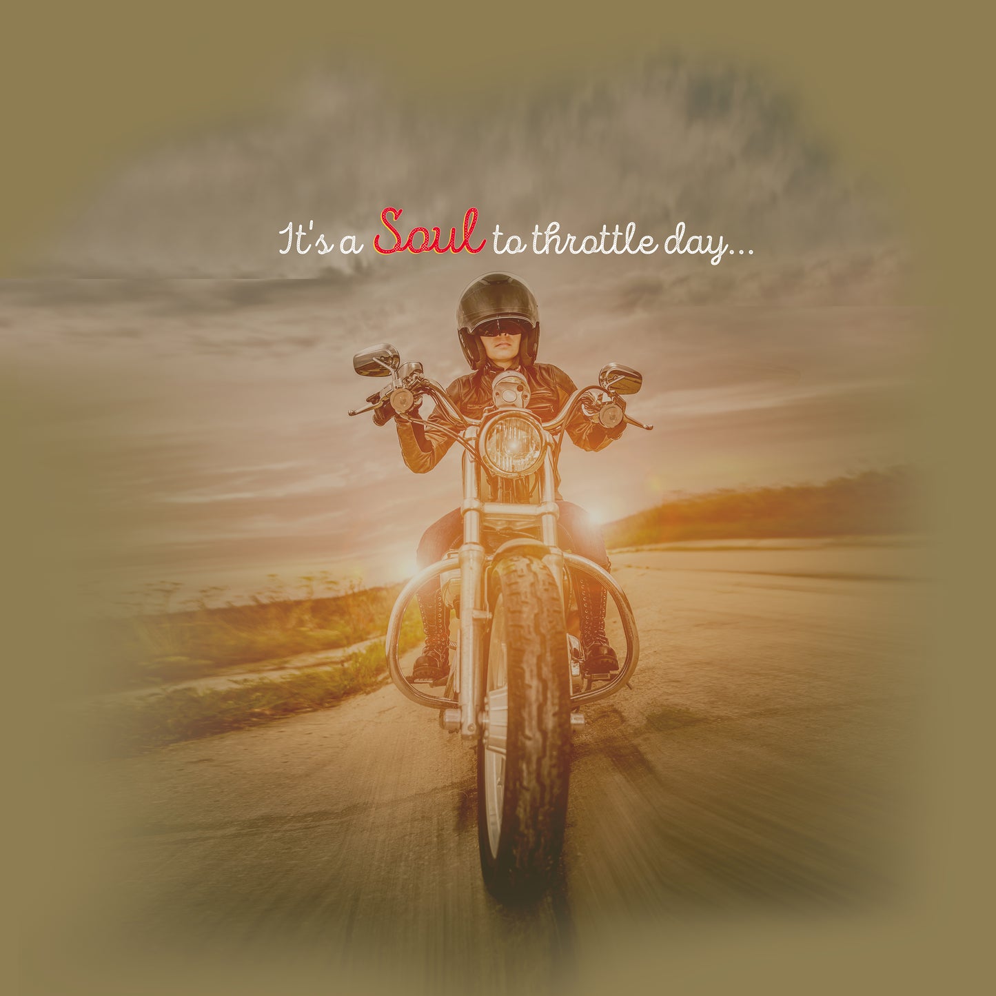 Close up, "It's a Soul to Throttle Day" Ladies T-Shirt Riding Free Casual Shirt